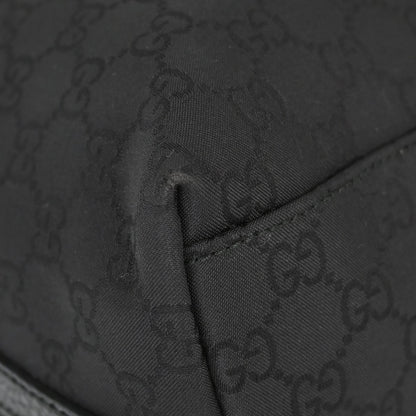 Gucci Vintage Open Shoulder Bag (Outlet) GG Canvas with Leather, Black, Canvas, Shoulder Bag