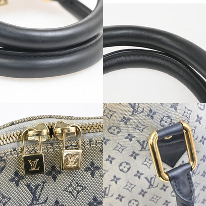 Louis Vuitton Alma Mini Lin, Blue, Canvas, Handbag