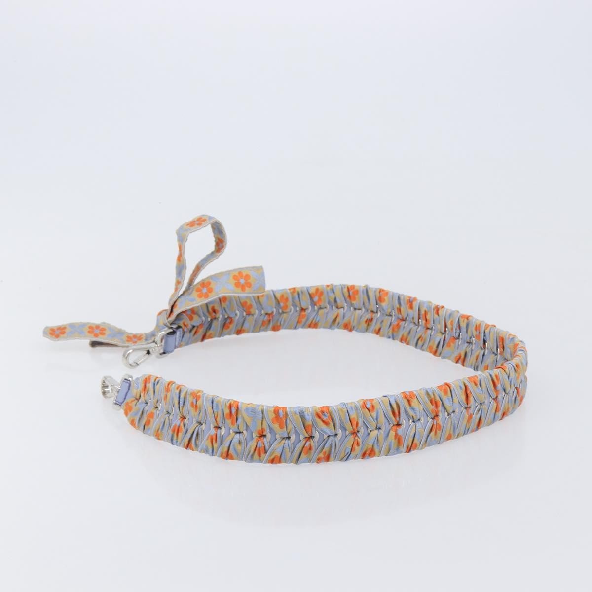 Fendi Bow Mini Strap You Short Shoulder Strap Leather with Ribbon Whipstitch, Blue, Leather, Straps