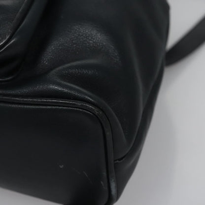 Gucci Vintage Bamboo Leather, Black, Leather, Backpack