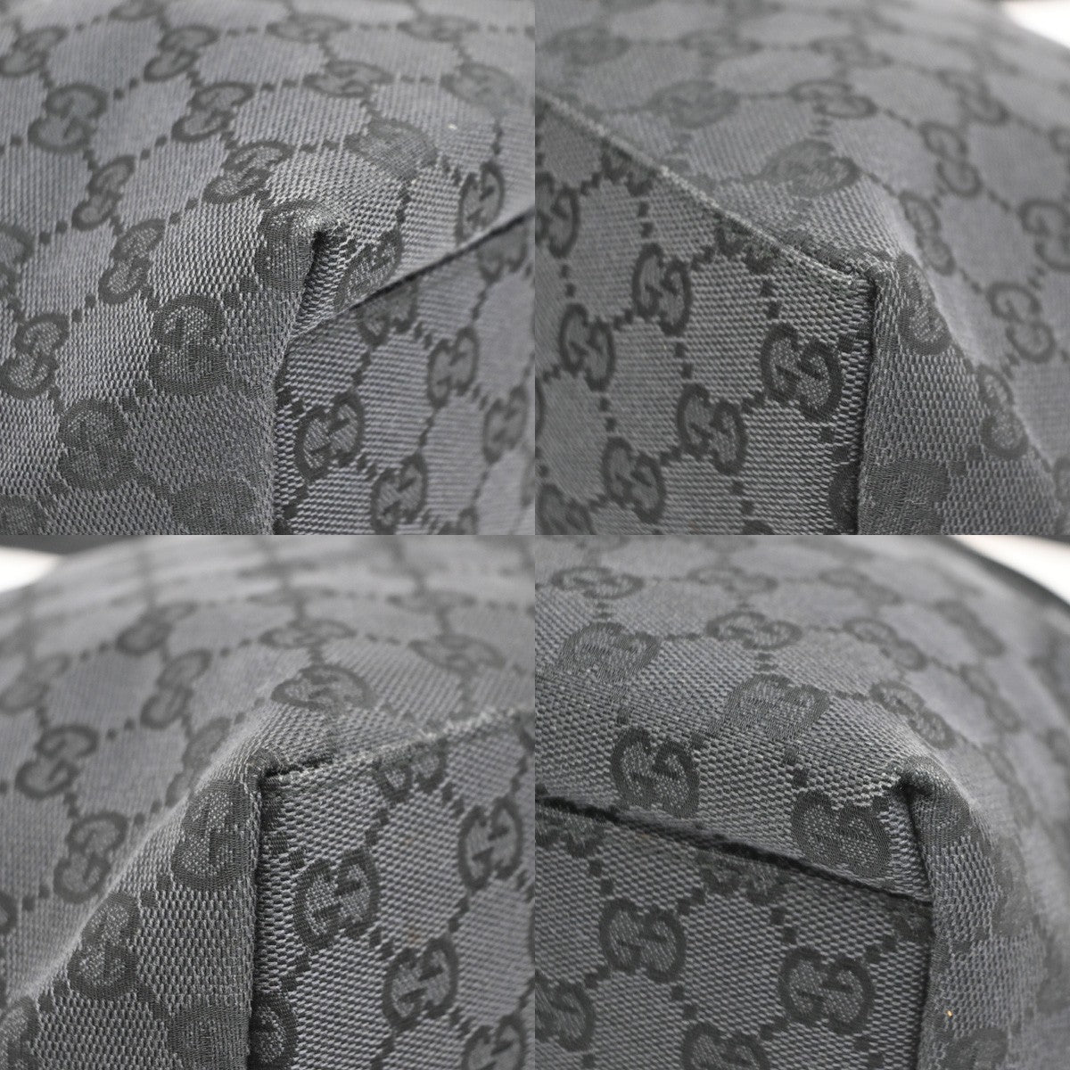 Gucci Hobo GG Canvas, Black, Canvas, Shoulder Bag