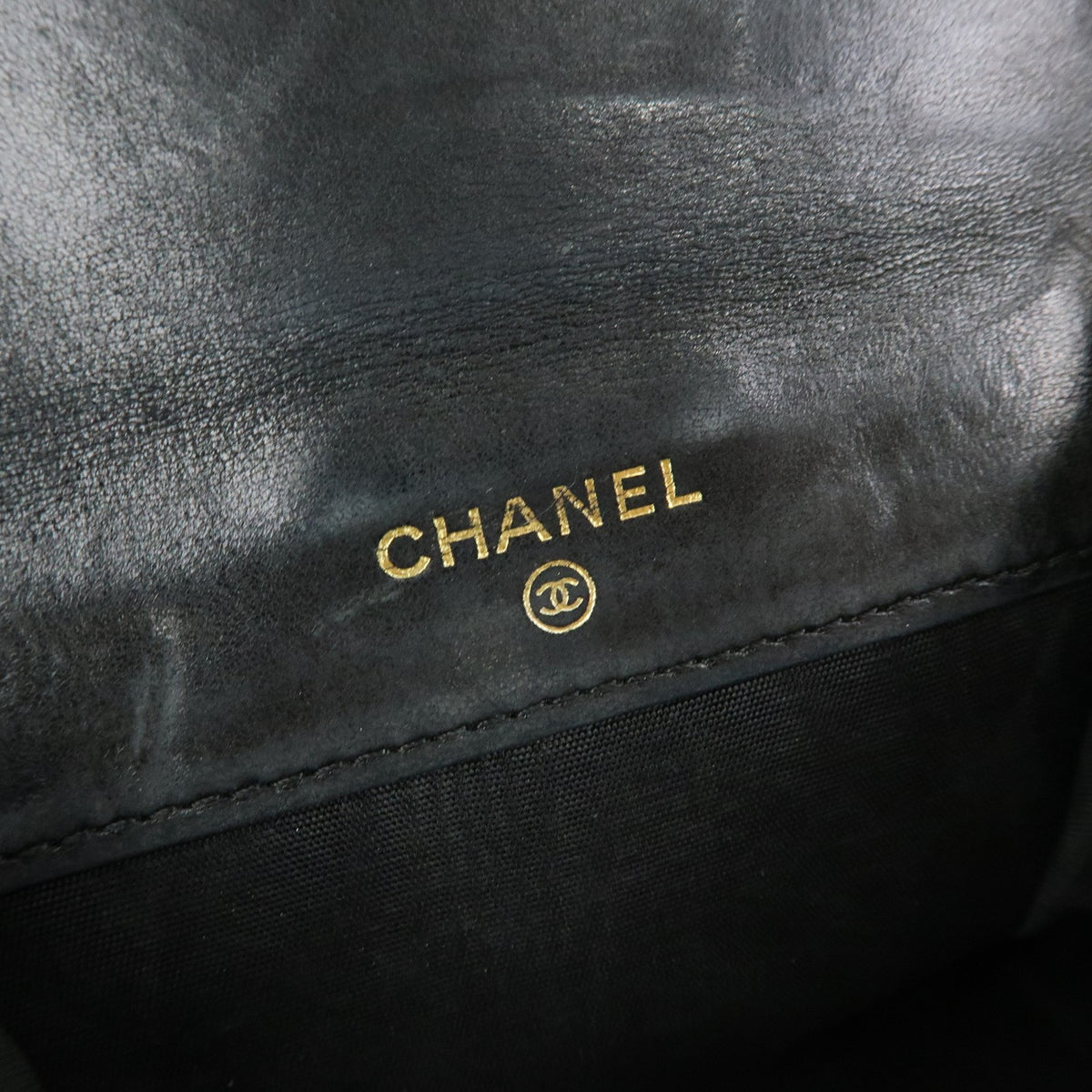 Chanel Vintage Timeless Bifold Caviar, Black, Leather, Wallet