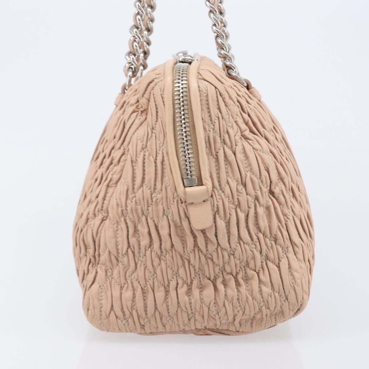 Miu Miu Shoulder Leather, Beige, Leather, Shoulder Bag