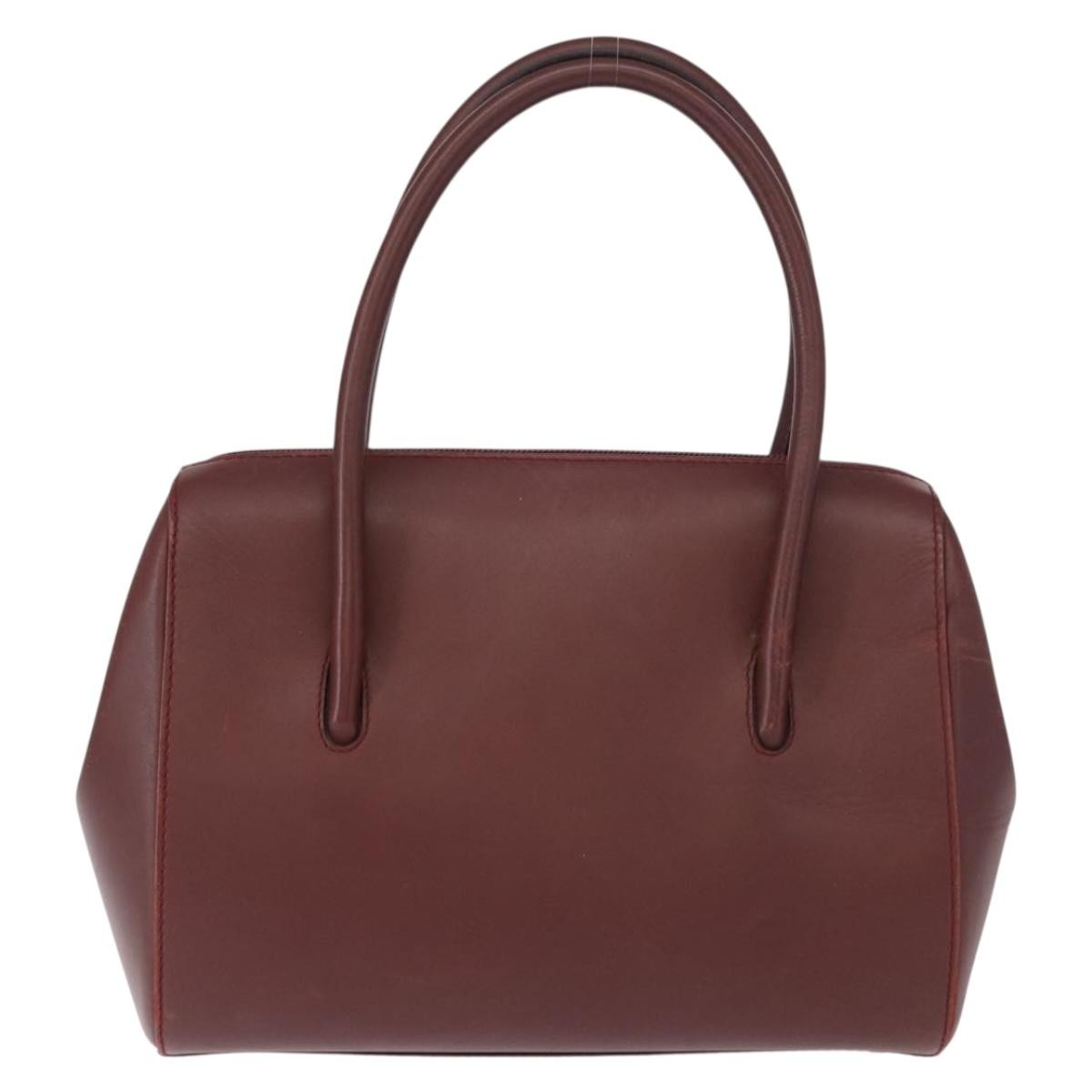 Cartier Must Line Leather, Burgundy, Leather, Handbag