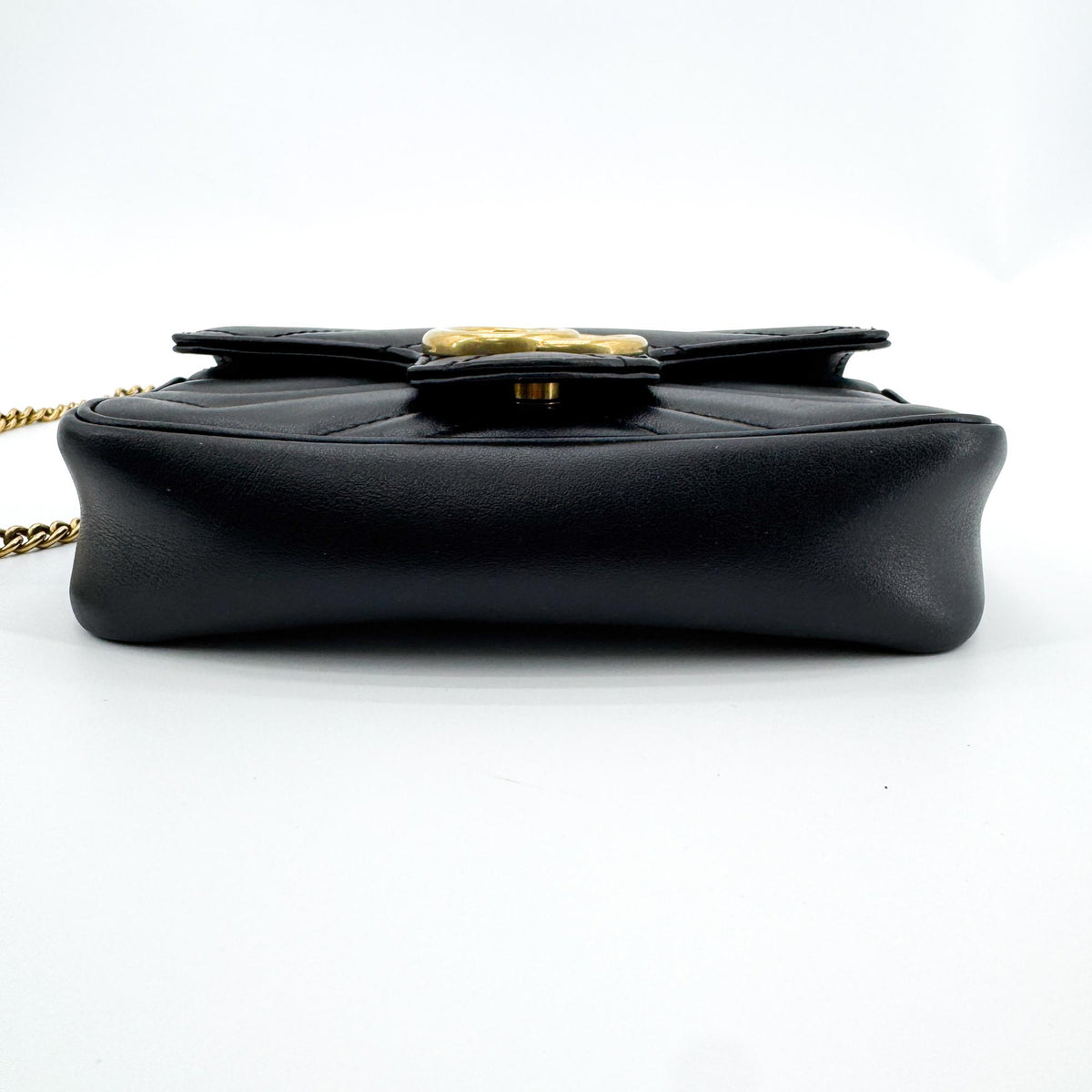 Gucci GG Marmont Flap Matelasse Leather, Black, Leather, Handbag
