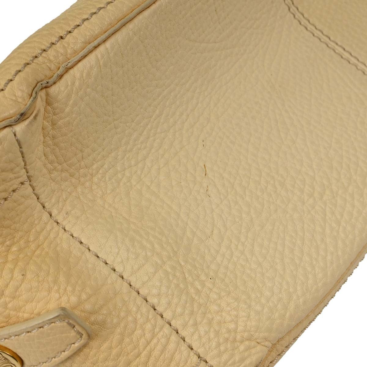 Celine Boogie Calfskin, Yellow, Leather, Handbag