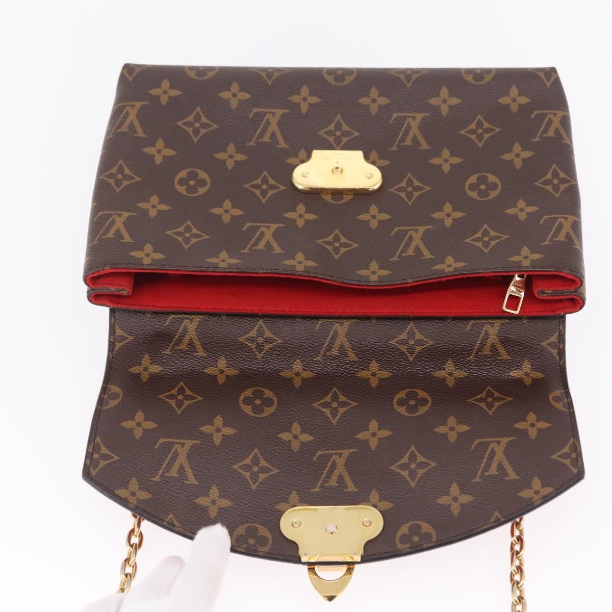 Louis Vuitton Saint Placide Monogram Canvas and Leather, Brown, Canvas, Handbag