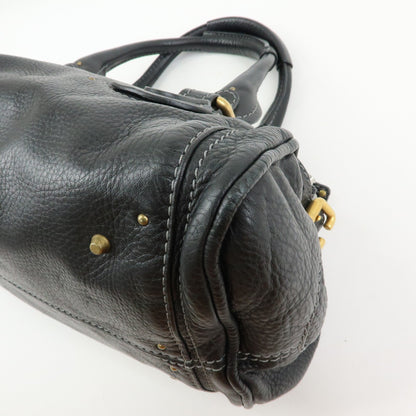 Chloe Paddington Body Leather, Black, Leather, Handbag