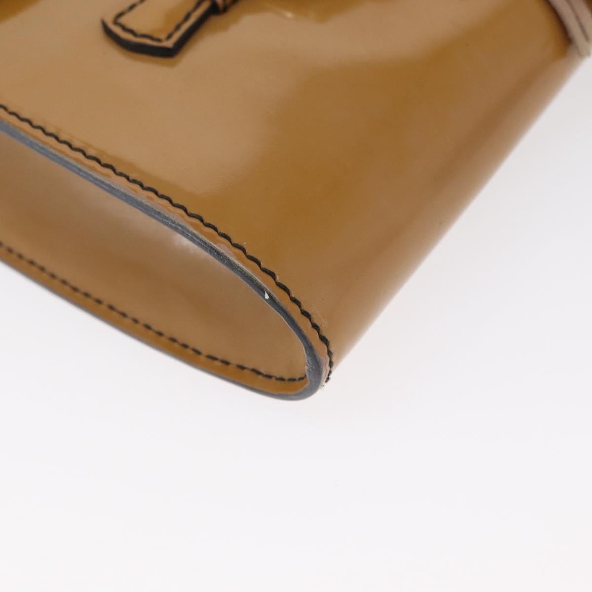 Gucci Emily Chain Flap Patent, Beige, Patent Leather, Shoulder Bag