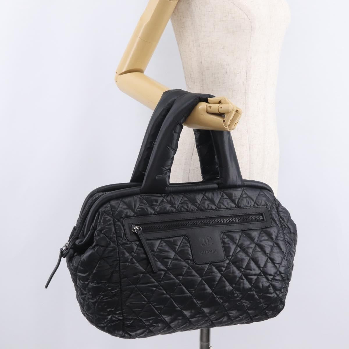 Chanel Coco Cocoon Bowling Quilted Nylon, Black, Nylon, Handbag