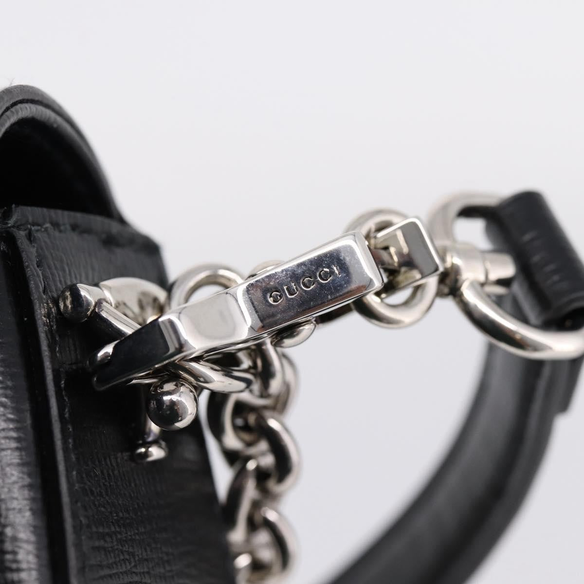 Gucci Horsebit 1955 Asymmetric Leather, Black, Leather, Shoulder Bag