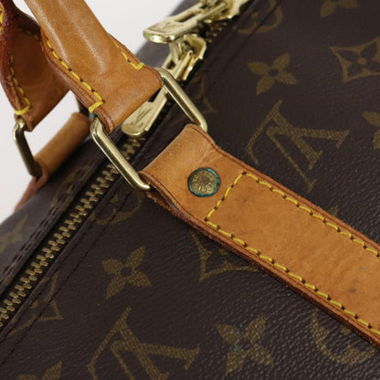 Louis Vuitton Keepall Bag Monogram Canvas, BROWN, CANVAS, Travel bag