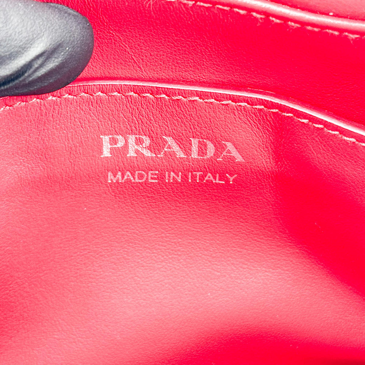 Prada Camera Diagramme Quilted Leather, Red, Leather, Handbag