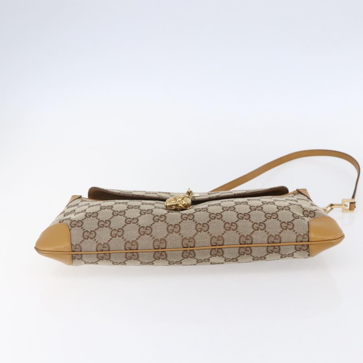 Gucci Tiger Charm Shoulder Bag canvas, BEIGE, CANVAS, Shoulder bag