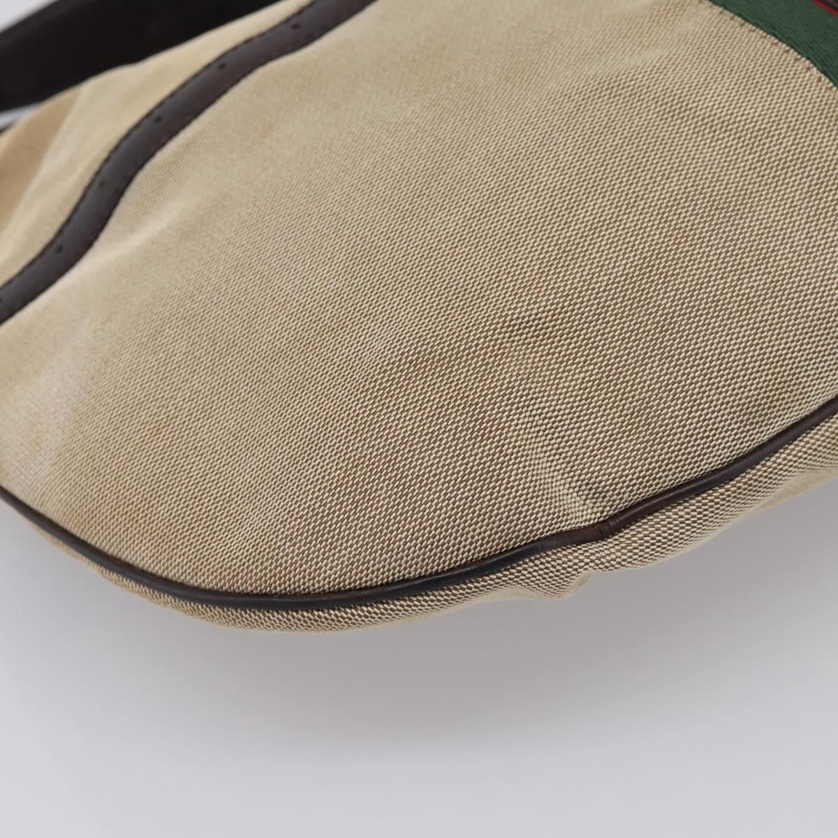 Gucci Reins Web Hobo Canvas, Beige, Canvas, Shoulder Bag