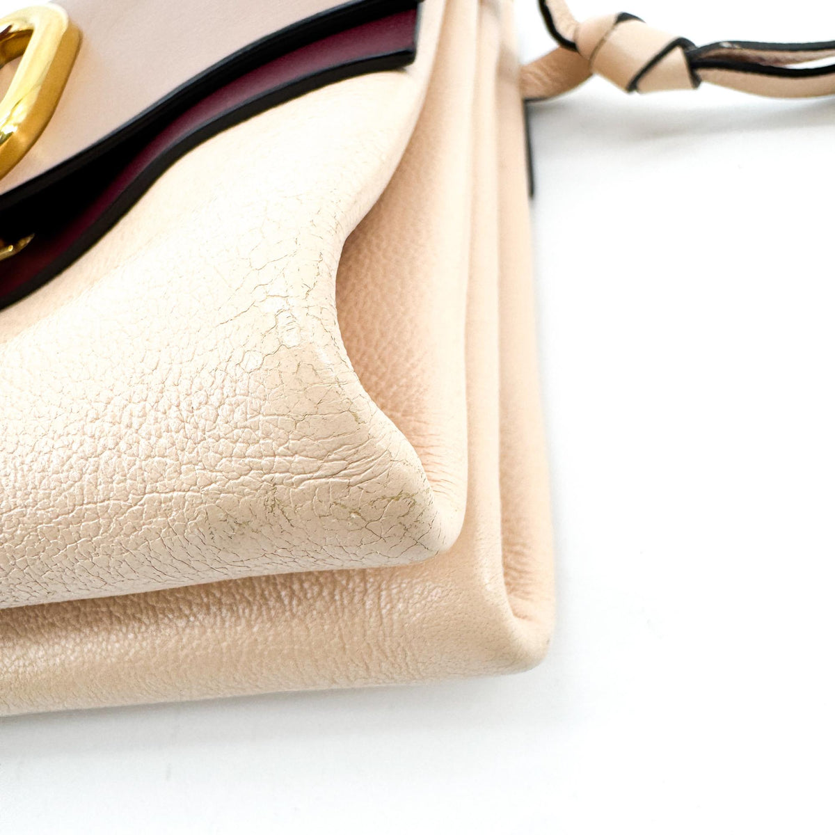 Valentino Garavani VRing Leather, Brown, Leather, Crossbody Bag