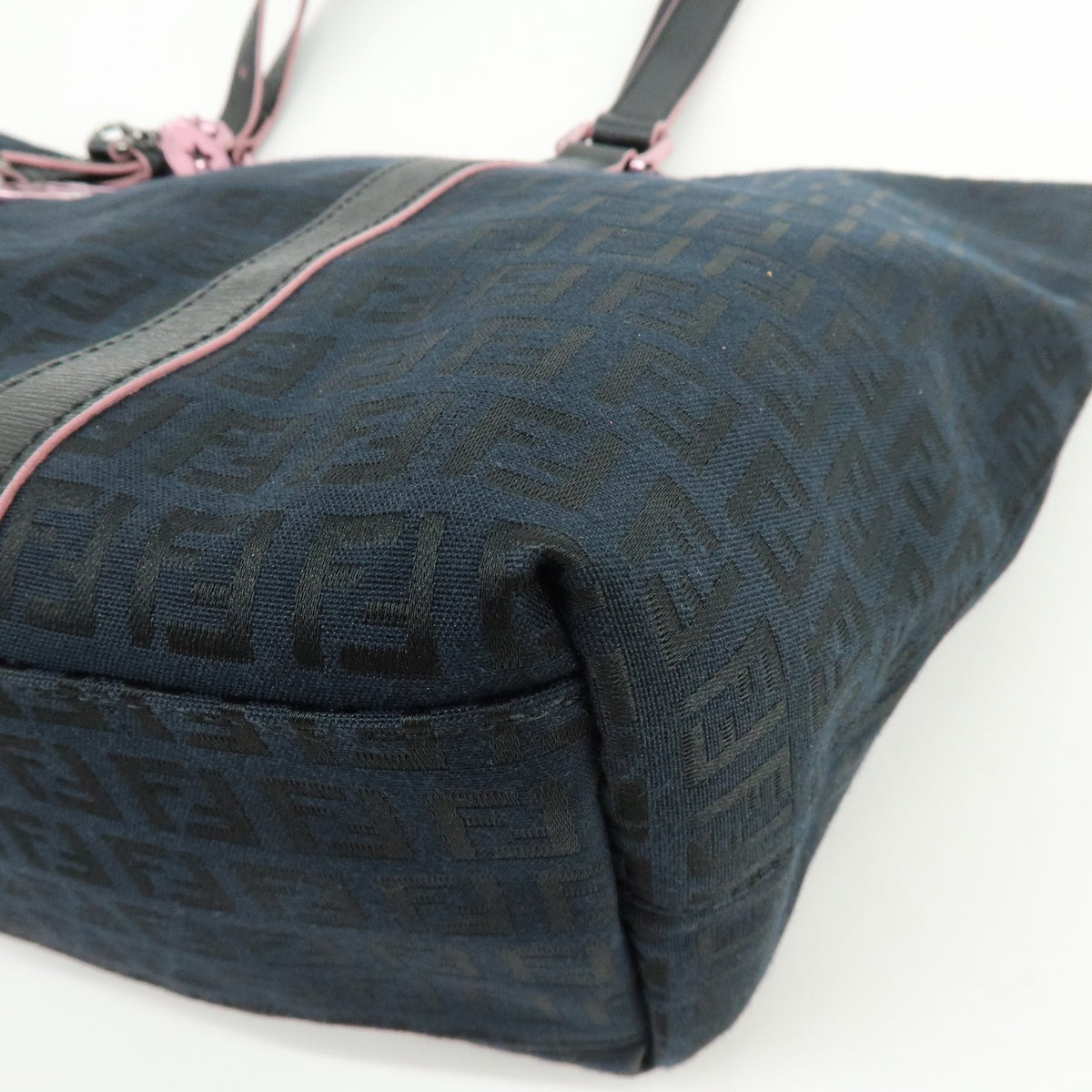 Fendi Superstar Zucchino Canvas, Black, Canvas, Tote Bag
