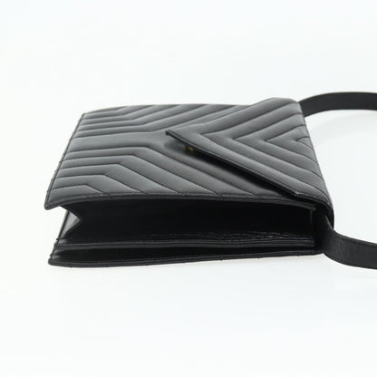 Saint Laurent Loulou NM Matelasse Chevron Leather, Black, Leather, Shoulder Bag