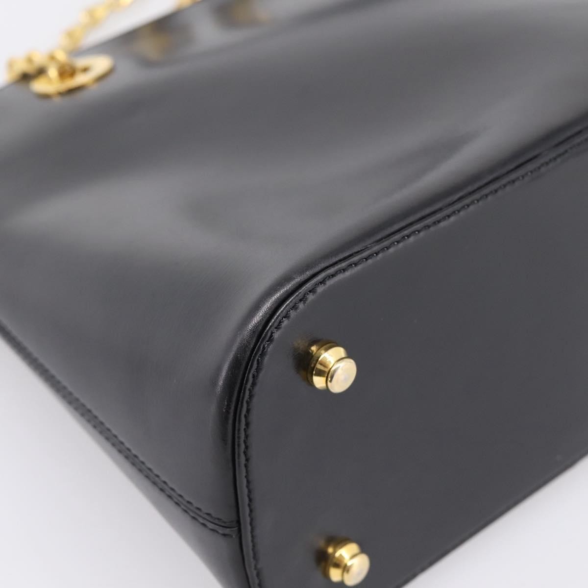 Celine Shoulder Leather, Black, Leather, Shoulder Bag