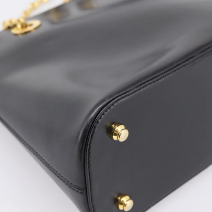 Celine Shoulder Leather, Black, Leather, Shoulder Bag