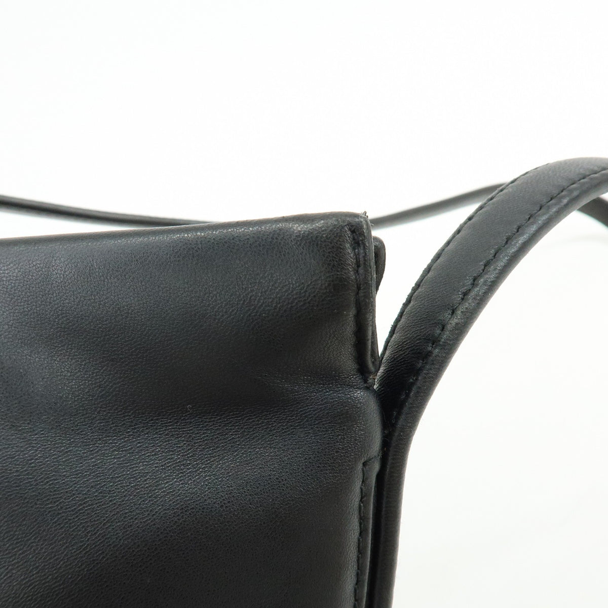 Loewe Vintage Anagram Leather, Black, Leather, Handbag