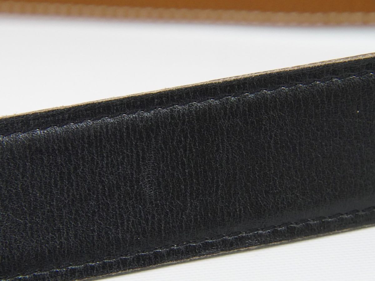 Hermes H D'Ancre Reversible Belt Leather, Black, Leather, Belt