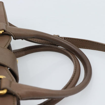 Saint Laurent Chyc Cabas Leather, Brown, Leather, Tote Bag
