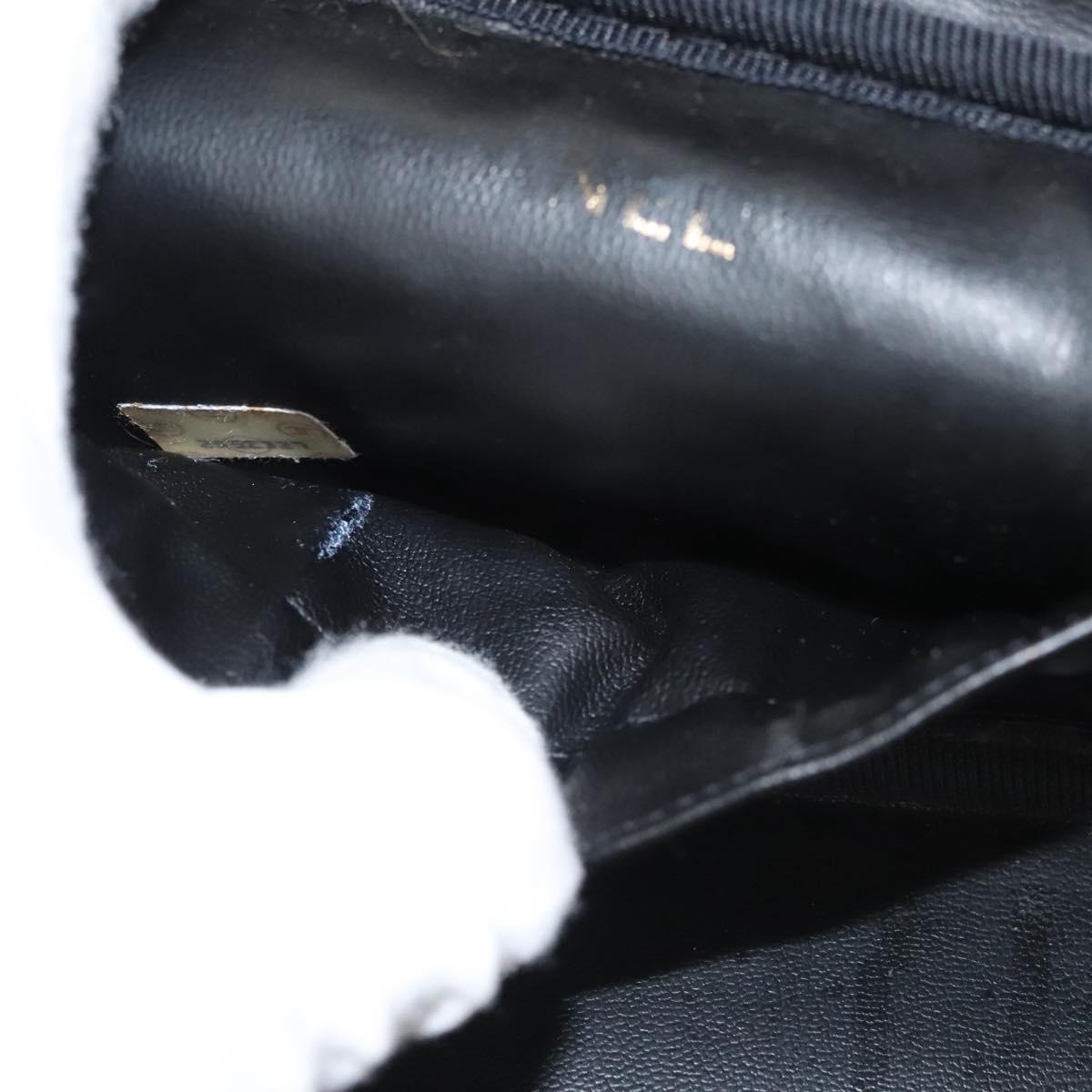 Chanel Vanity pouch Leather, BLACK, LEATHER, Handbag