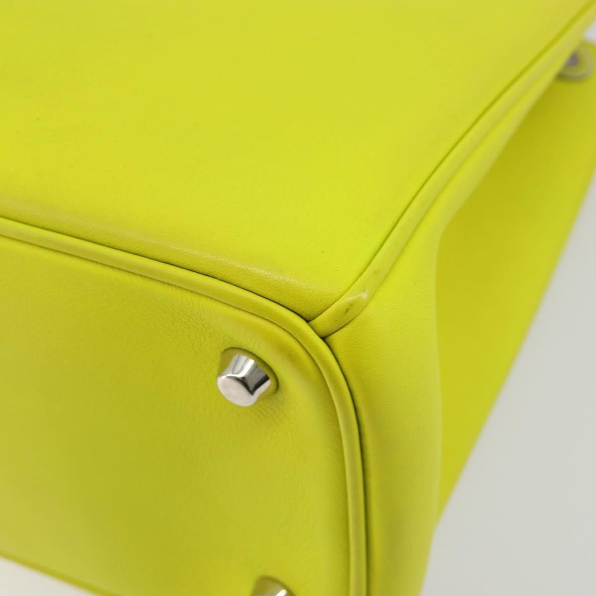 Christian Dior Diorissimo Tote Smooth Calfskin, Yellow, Leather, Handbag