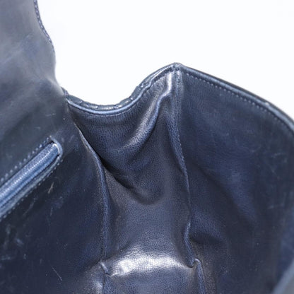 Bally Vintage Quilted Leather, Navy, Leather, Shoulder Bag