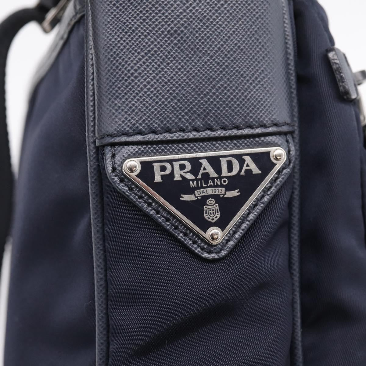 Prada Shoulder Tessuto, Navy, Nylon, Shoulder Bag