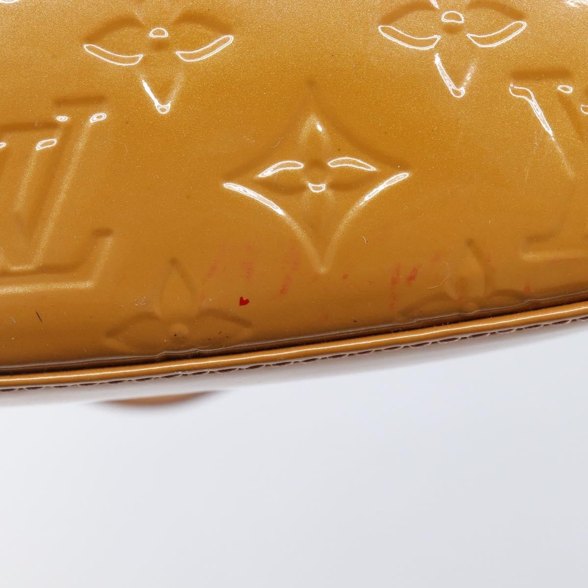 Louis Vuitton Pochette Accessoires NM Monogram Vernis, Brown, Patent Leather, Clutch