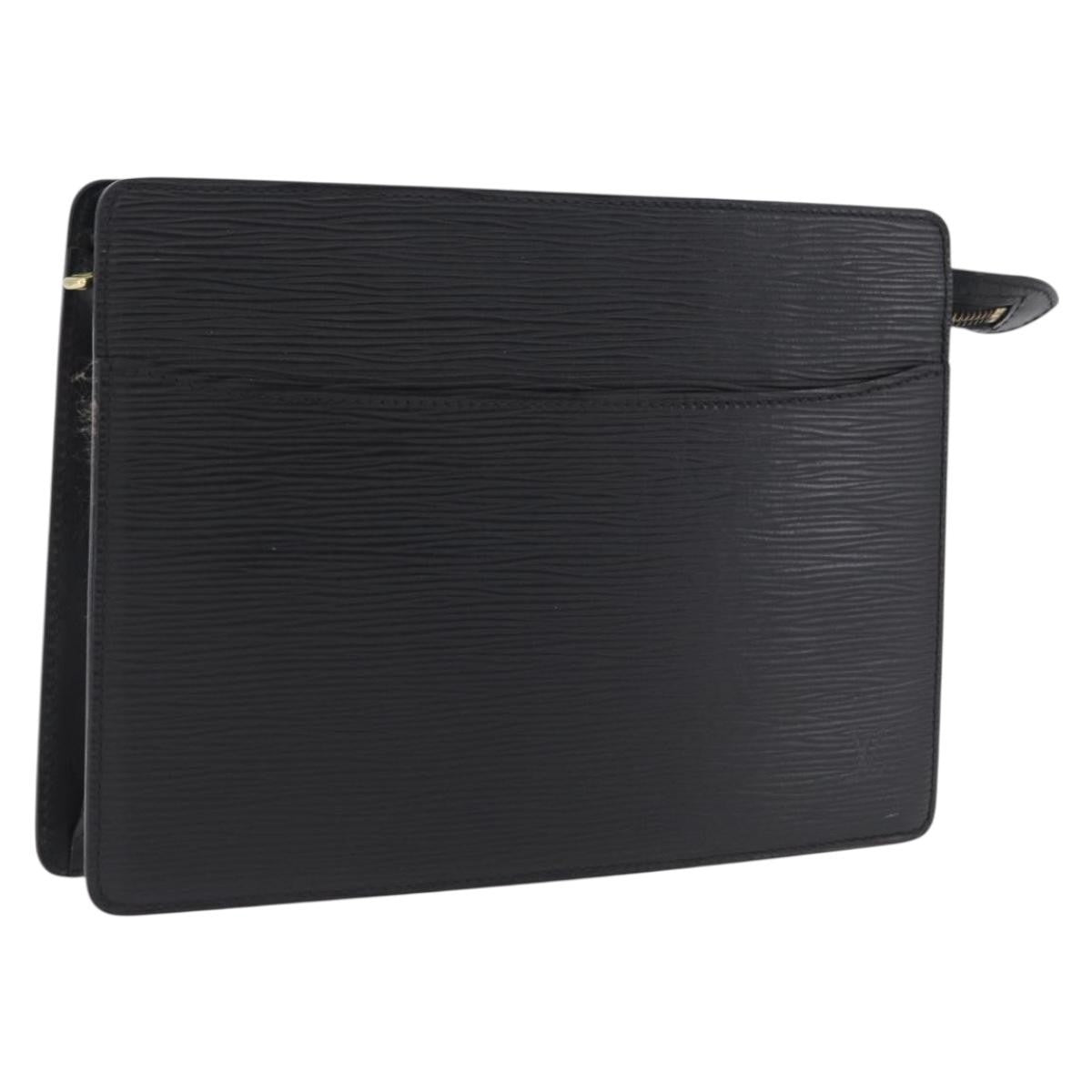 Louis Vuitton Pochette Homme Epi Leather, Black, Leather, Clutch