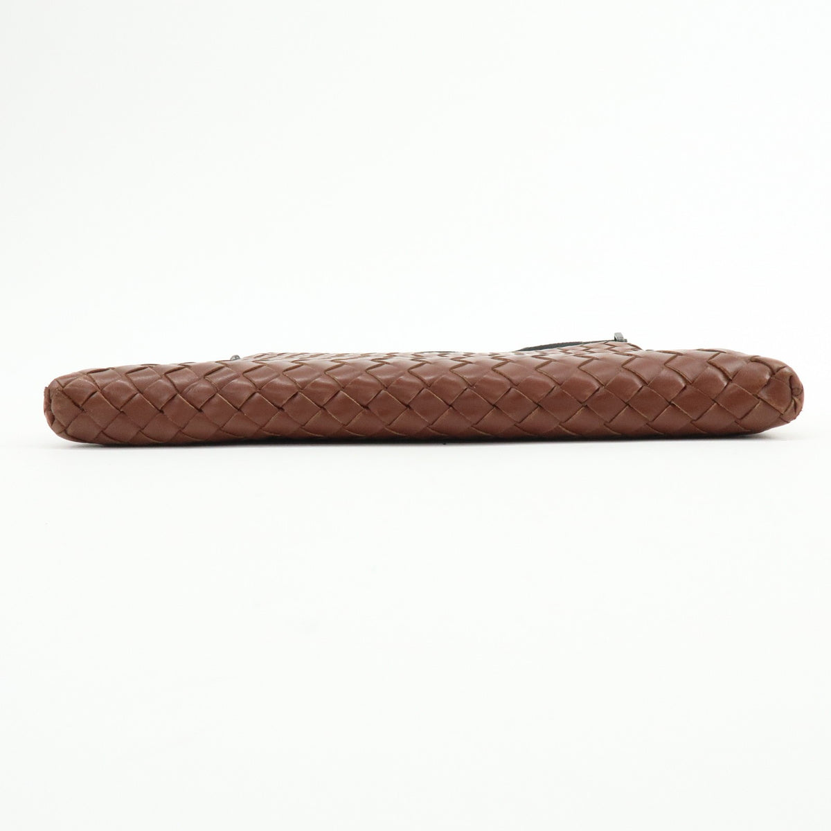 Bottega Veneta Flat Messenger Intrecciato Nappa, Brown, Leather, Handbag