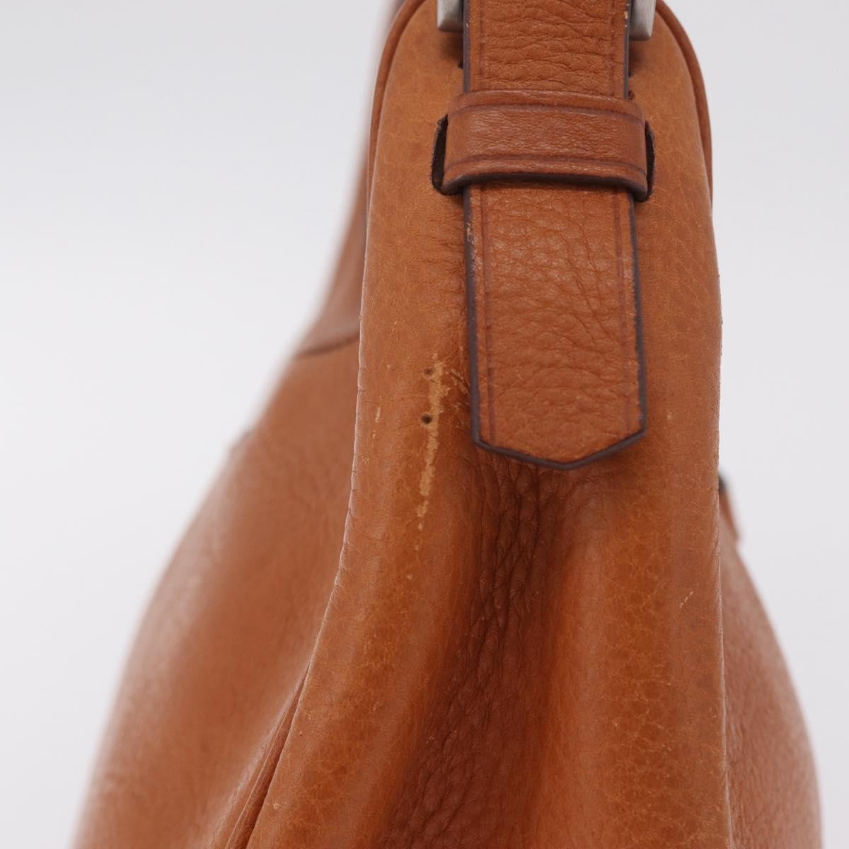 Prada Shoulder Leather, Brown, Leather, Shoulder Bag