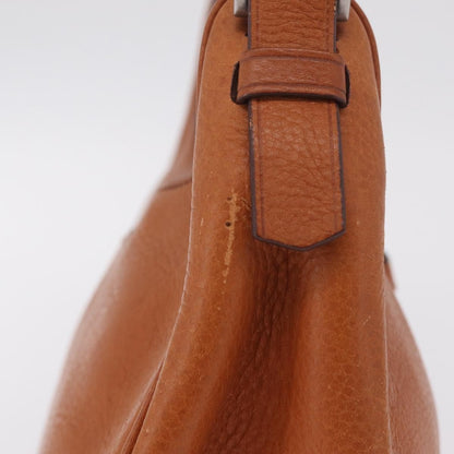 Prada Shoulder Leather, Brown, Leather, Shoulder Bag