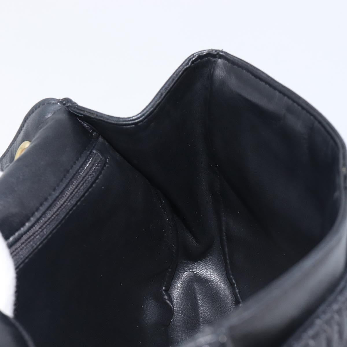 Bally Vintage Quilted Leather, Black, Leather, Shoulder Bag