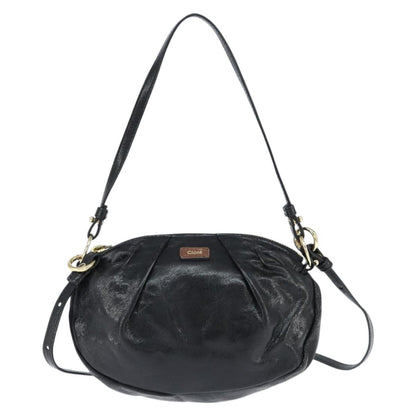 Chloe 2way shoulder bag Leather, Black, Leather, Shoulder Bag