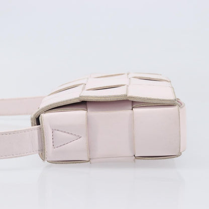 Bottega Veneta Cassette Maxi Intrecciato Leather, Pink, Leather, Crossbody Bag