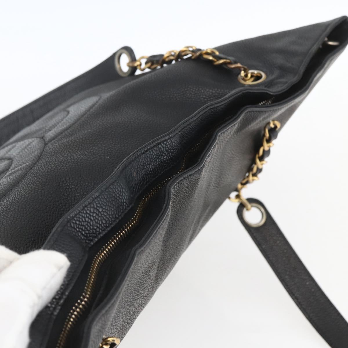 Chanel Grand Shopping Tote Quilted Calfskin, BLACK, LEATHER, Shoulder bag