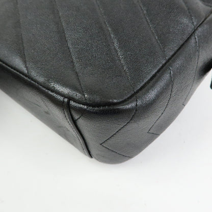 Chanel Camera Chevron Lambskin, Black, Leather, Handbag