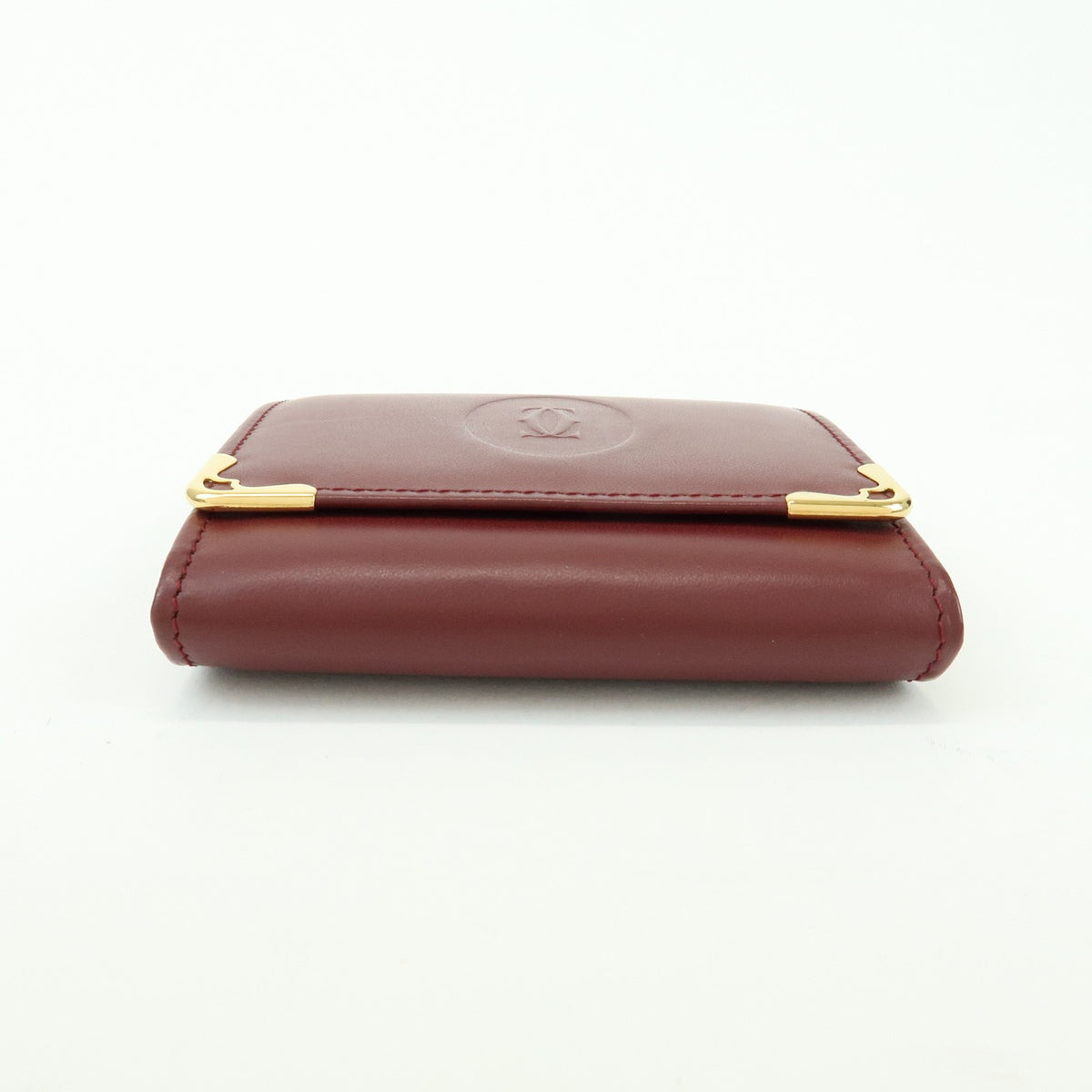 Cartier Coin Purse Must de Cartier Leather, Burgundy, Leather, Wallet