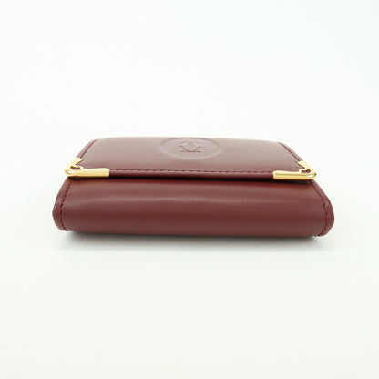 Cartier Coin Purse Must de Cartier Leather, Burgundy, Leather, Wallet