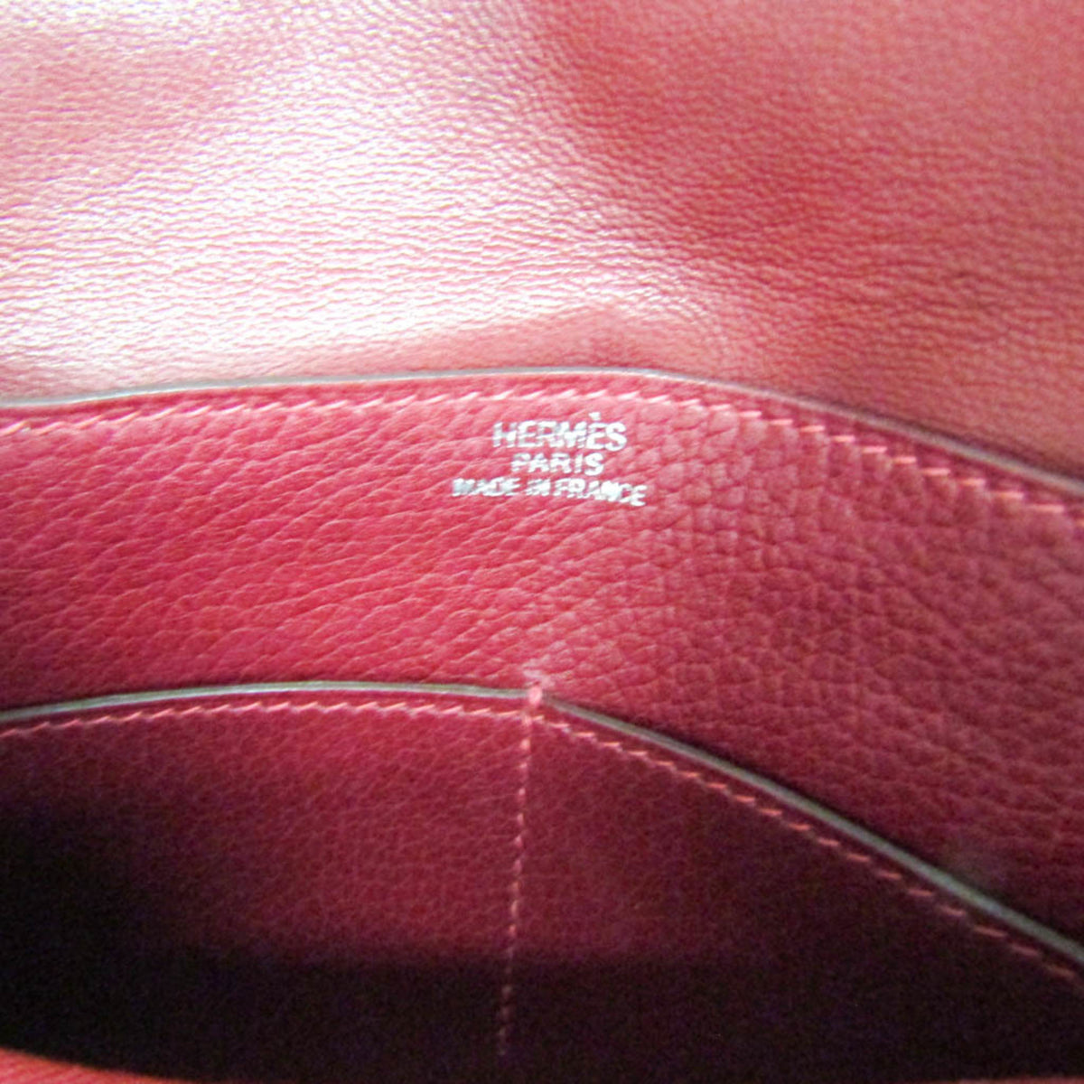 Hermes Dogon Compact Leather, Red, Leather, Wallet
