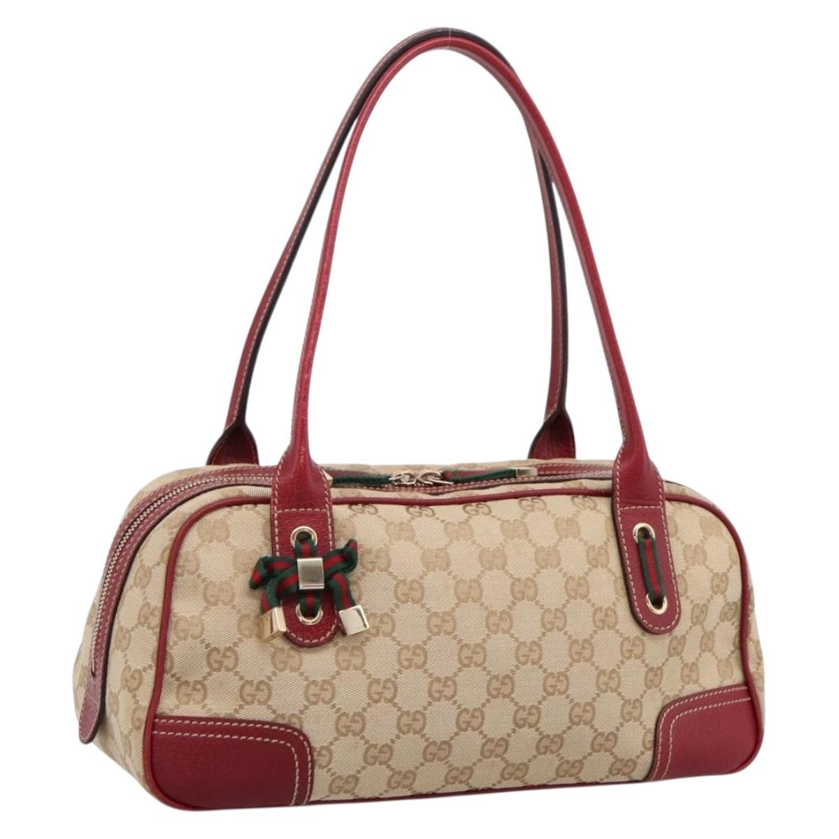 Gucci Princy Boston GG Canvas, Beige, Canvas, Handbag