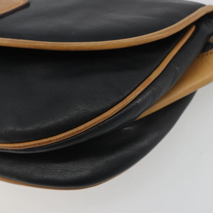 Celine Vintage Leather, Black, Leather, Shoulder Bag