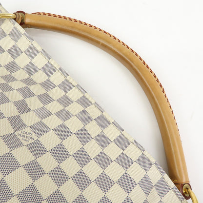 Louis Vuitton Artsy Damier, White, Canvas, Handbag