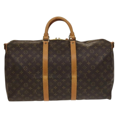 Louis Vuitton Keepall Bandouliere Bag Monogram Canvas, BROWN, CANVAS, Travel bag