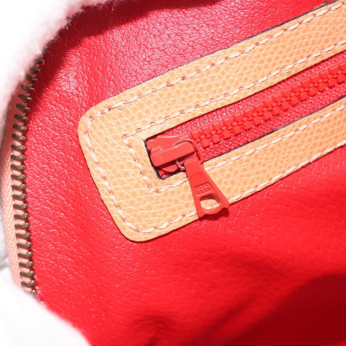 Celine Vintage Convertible Bowler Leather, Orange, Leather, Handbag