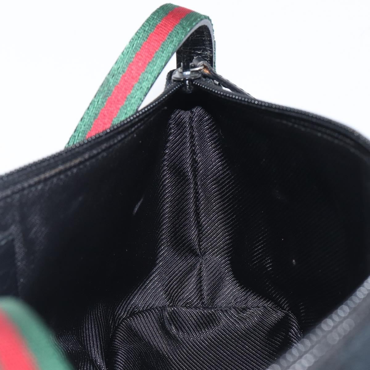Gucci Zipped Pochette GG Canvas, Black, Canvas, Shoulder Bag